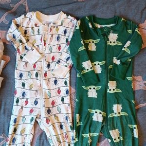 Two zip up pajamas